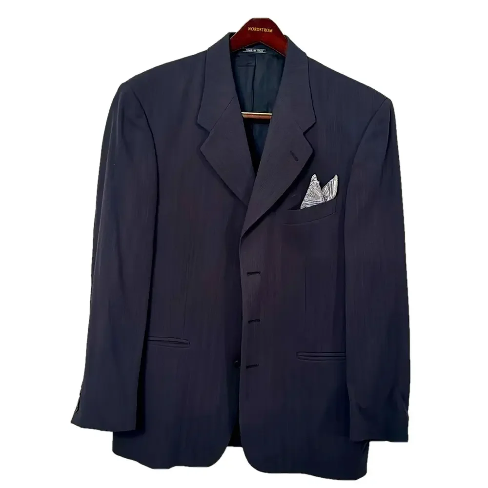 Bernini Signature Super‎ 100’s wool charcoal 4 button blazer